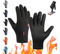 Générique Velura Gloves, Velura Winter Gloves, Thermal Touch Screen Windproof Glove, Waterproof & Windproof Thermal Non-Slip (Black,XXL)