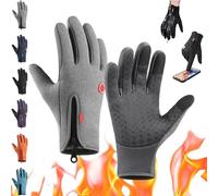 Générique Velura Gloves, Velura Winter Gloves, Thermal Touch Screen Windproof Glove, Waterproof & Windproof Thermal Non-Slip (Gray,S)