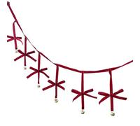 Générique Velvet Acons pour Le Sapin de Noël, Ornements Rouges avec des Cloches de Jingle - Long Arbre de Noël Arc avec sa Combinaison de Sets Riches, cet Ensemble de décors de noyaux et de Guirlande