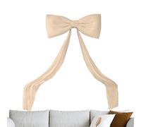 Générique Velvet Bow, Extra Large Christmas Tree Ornament, Decorative Long Streamers, Wired Edges Shapeable, Living Room Entryway Party Mantel Wall Display, Seasonal Celebration Accessory, Deep Red