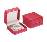Générique Velvet Bracelet Box, 2 Pack Vintage Jewelry Holder for Wedding Engagement Proposal Ceremony Anniversary Style 3, Red