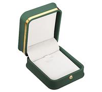 Générique Velvet Necklace Box, Single Slot Vintage Jewelry Holder for Wedding Engagement Proposal Ceremony Anniversary Style 3, Dark Green