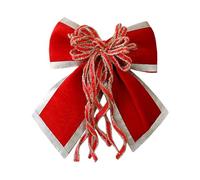 Générique Velvet Ribbon Ornaments - Vintage Christmas Tree Bows for Seasonal Decoration | Classic Style with Charming Appeal, Festive Accent for Office, Wall, Farmhouse and Garland 25x25cm