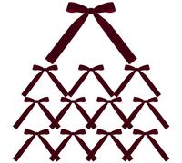 Générique Velvet Ribbon Wreath Bows, Velvet Ribbon Bows Decor, Christmas Red Bow, Christmas Velvet-Ornament Bow for Front Door, Garland, Stairs, Fireplace