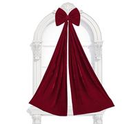 Générique Velvet Tree Topper - Big Bow for Holiday Party Wedding | Wine with Elegant Finish, 70x15.7 inch Size, Indoor Outdoor Decoration, Room Wall Window Accent