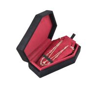 Générique Velvets Rings Choker Wrap Box Stylish Coffin Shaped Jewelry Boxes Gothic Accessory Decor for Halloween Enthusiasts Jewelry Display Box