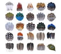 Générique Vente en gros de plumes de poulet naturelles, plumes de paon, plumes d'aigle, artisanat, accessoires, décoration créative(Yellow,50Pcs)