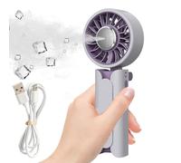 Générique Ventilador De Mano Portátil | Mini Ventilador Recargable Con 5 Velocidades | Para Viajes Senderismo Camping Playa Oficina Hogar Hombre Mujer