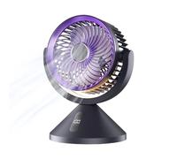 Générique Ventilateur À Circulation D'Air,Ventilateur à Circulation d'Air Rechargeable pour Bureau - Lampe De Nuit LED Et Désodorisant D'Air Pour Camping, Dortoir, Chambre, Salle De Classe