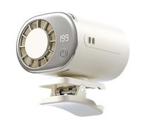 Générique Ventilateur à fixer sur la grille d'aération - Affichage LED avec Rotation à 360° et 199 Niveaux,Mini ventilateur à pince - Été, Plage, Festival, Randonnée, Pêche, Courses