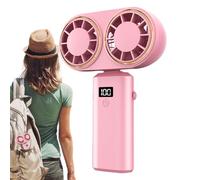 Générique Ventilateur à main - Souffle d'air à trois vitesses - Ventilateur personnel rechargeable par USB,pour l'été, chambre, salon, école, camping, plage, dortoir, étudiants, adolescents,