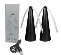 Générique Ventilateur Anti Mouche De Table, Ventilateur Mouche Table, Chasse Mouche De Tables, Ventilateurs Anti-Moustiques Silencieux,Portable Rechargeable Par USB (2PCS)