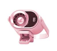 Générique Ventilateur avec Clip - 4 Vitesses Ventilateur Silencieux avec Lampe et Cordon, Mobile à Fixer, Doté d'un Éclairage et d'un Cordón - personnel avec lumière et lanière pour chari