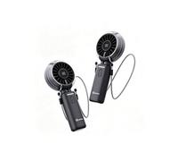 Générique Ventilateur Brumisateur Portable - Rechargeable USB - Pliable - 3 Vitesses - Affichage Batterie - Noir