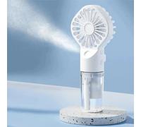 Générique Ventilateur Brumisateur Portable USB, Silencieux, Rechargeable, Pour Intérieur et Extérieur (Blanc)