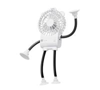 Générique Ventilateur Bureau,Brasseur d'Air de Table Robot 3 Vitesses avec Ventouse - Ventilo de Chevet - pour Bureau Voyage Chambre à Coucher Camping Travail Chevet et Maison