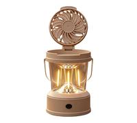 Générique Ventilateur Camping Avec Lanterne LED - Haute Luminosité Portable 2 En 1 Pliable,Lanterne De Voyage LED Avec Ventilateur - Pour Tente Extérieur Backpacking Pêche Camping-Car Coupures De