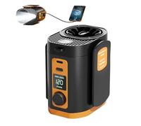 Générique Ventilateur Ceinture | Ventilateur Fraîcheur Portable Pour Cou Et Taille - Rechargeable Avec Lampe Torche LED 120 Vitesses Pour Hommes Femmes Été Voyage Sport Pêche Plage Randonnée