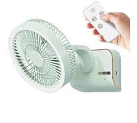 Générique Ventilateur circulateur d'air 5 niveaux de vitesse réglables | Ventilateur pour bureau pour hommes, femmes, chevet, , camping, maison, chambre, Vert