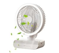 Générique Ventilateur Circulateur d'Air Oscillant | 5 Vitesses Petit Ventilateur Rafraîchissant avec Télécommande | 2000mAh Rechargeable d'Air, Appareil Main pour