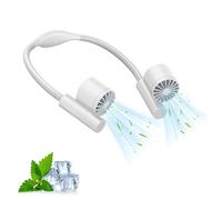 Générique Ventilateur Cou Portable - 2400mAh Rechargeable USB | Mini Refroidisseur Mains Libres 3 Vitesses Pivot 90° Appareil Silencieux Été Bureau Voyage Sport Randonnée École Marche