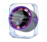 Générique Ventilateur de Bureau - 100 Vitesses Rechargeable Silencieux Refroidisseur d'Air Personnel | Petit ventilateur de table avec écran numérique,Idéal pour Plage, Pique-Nique,