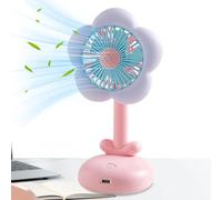 Générique Ventilateur de bureau 2 vitesses veilleuse portable