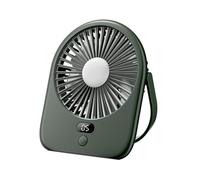 Générique Ventilateur de bureau peu encombrant, rechargeable par USB, batterie 1200 mAh, lumière LED, moteur silencieux à 5 vitesses, ventilateur de refroidissement réglable, rechargeable