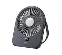 Générique Ventilateur de bureau peu encombrant, rechargeable par USB, batterie 1200 mAh, lumière LED, moteur silencieux à 5 vitesses, ventilateur de refroidissement réglable, rechargeable