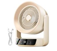 Générique Ventilateur de bureau rechargeable - Vitesse réglable USB rechargeable silencieux,Mini Ventilateur Personnel - Pour table de chevet cuisine bureau salon étude dortoir et domicile
