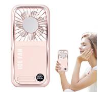 Générique Ventilateur De Bureau - Ventilateur D'Air Frais,Rechargeable Port USB Pliable Support Téléphone pour Dortoir Bureau Atelier Camping