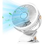 Générique Ventilateur de Bureau - Ventilateur De Bureau Pour Chambre | Sans Fil Rechargeable USB-C avec Veilleuse pour Voiture Camping Plage Dortoir Atelier Cuisine Chantier École Bureau