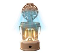 Générique Ventilateur de camping avec lumière | Portable Haute Luminosité 2-en-1 Pliable,Ventilateur De Tente Extérieur Avec Lanterne,Pour Tente Extérieur Backpacking Pêche Camping-Car Coupures De