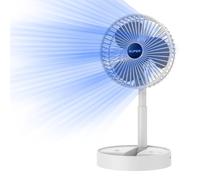 Générique Ventilateur de chevet rechargeable USB | Ventilateur de bureau électrique télescopique, réglable en hauteur, pliable et portable pour voyager/transporter | personnel pliable à 3 vitesses p