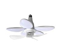 Générique Ventilateur de plafond à douille - avec lustre pliable à 3 vitesses, à vis E27, petit éclairage suspendu LED 2 en 1, lampe à flux d'air à intensité variable 40 W,