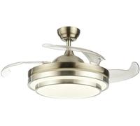 Générique Ventilateur de Plafond avec éclairage LED, 36 W, télécommande, pales rétractables, 3 Vitesses, pour Chambre et Salon