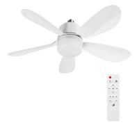Générique Ventilateur de plafond silencieux avec télécommande,plafonnier de ampoule ventilateur Lampe,base E26/E27,3 Vitesses 5 Pales,détachable à cinq pales,pour Salon,Bureau,Dortoir,Chambre-52CM
