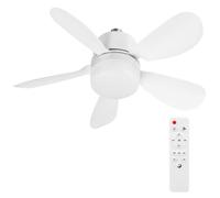 Générique Ventilateur de plafond silencieux avec télécommande,plafonnier de ampoule ventilateur Lampe,base E26/E27,3 Vitesses 5 Pales,détachable à cinq pales,pour Salon,Bureau,Dortoir,Chambre-42CM
