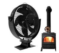 Générique Ventilateur de Poêle à Bois,Ventilateur Pour Cheminée À Bois Avec Rotation 360 Degrés - Accessoire Silencieux pour Appartement Chambre Hôtel