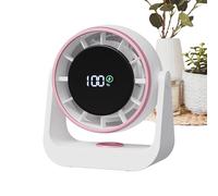 Générique Ventilateur de table - Écran LCD Rechargeable Silencieux - Ventilateur personnel nomade pour intérieur - Maison Cuisine Bureau Dorm Extérieur Voyage Plage Camping Été