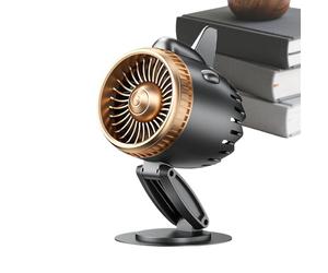 Générique Ventilateur de table hélice d'avion - 5 Vitesses Silencieux Rechargeable Par USB Pliable - Ventilateur Personnel Moteur d'Avion | pour Maison, Bureau, Camping, Randonnée, Extérieur, Voyage,