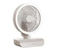Générique Ventilateur de Table Oscillant Portable - 5 Vitesses avec Télécommande pour Voyage Compact | 2000 mAh Rechargeable Rafraîchisseur d'Air pour Hommes et Femmes