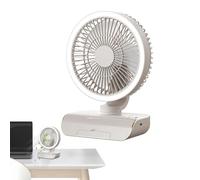 Générique Ventilateur de Table Oscillant Portable | 5 Vitesses Petit Ventilateur Rafraîchissant avec Télécommande | 2000 mAh Rechargeable Rafraîchisseur d'Air pour Hommes et Femmes