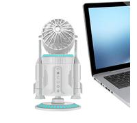 Générique Ventilateur De Table - Rafraîchisseur d'Air Portable Forme Fusée avec Lumière | Portable Rechargeable Avec - Pour Dortoir Cuisine Extérieur Maison Pique-Nique