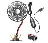 Générique Ventilateur de Voiture 3 Vitesses Puissant,Ventilateur sur Prise -Cigare | Appareil de Refroidissement USB pour Siège Camping-Car Camion Arrière Voyage Camping Golf