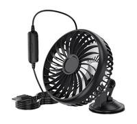 Générique Ventilateur de Voiture - Dispositif De Soufflage D Air À Ventouse - Ventilateur USB Silencieux 3 Niveaux Réglable pour Voyage Chambre Chambre d'Enfant Cabine de Conduite Tente Golf