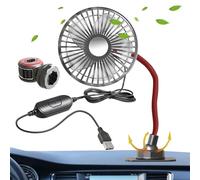 Générique Ventilateur de Voiture Portable 3 Vitesses Puissant,Ventilateur sur Prise -Cigare - Gadget de Refroidissement Portable USB Puissant pour Voyage Camping SUV Camion Arrière