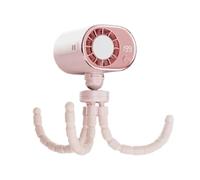Générique Ventilateur de Voiture,Ventilateur poulpe à LED 199 vitesses,Mini À Pince Rotation 360 Degrés Rechargeable - pour Étudiants Voyage Été Plage Cuisine Dortoir Chambre