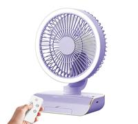 Générique Ventilateur de Voyage | 5 Vitesses avec Télécommande Oscillant pour Usage Personnel - 2000mAh Rechargeable Fournitures de Voyage, Rafraîchisseur d'Air pour