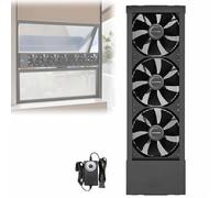 Générique Ventilateur d'extraction de fenêtre rétractable avec vitesse réglable pour une Ventilation silencieuse dans la maison, la cuisine, la chambre et le bureau(45~50cm)